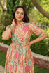 Women Floral Printed Puff Sleeve Fit & Flare Dress
